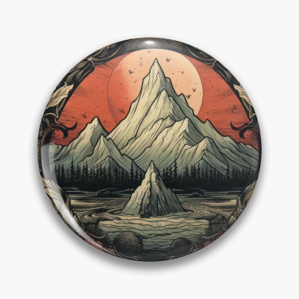 Item preview, Silver Mountains in Scarlet Sunset designed and sold by Belltwon.