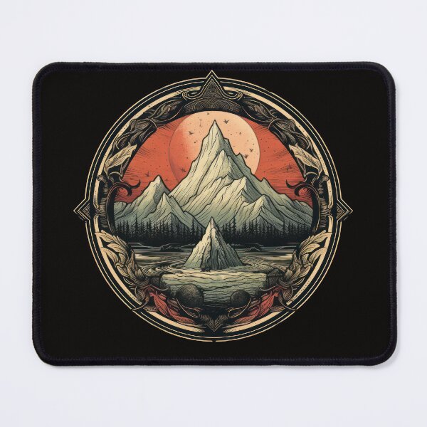 Item preview, Silver Mountains in Scarlet Sunset designed and sold by Belltwon.