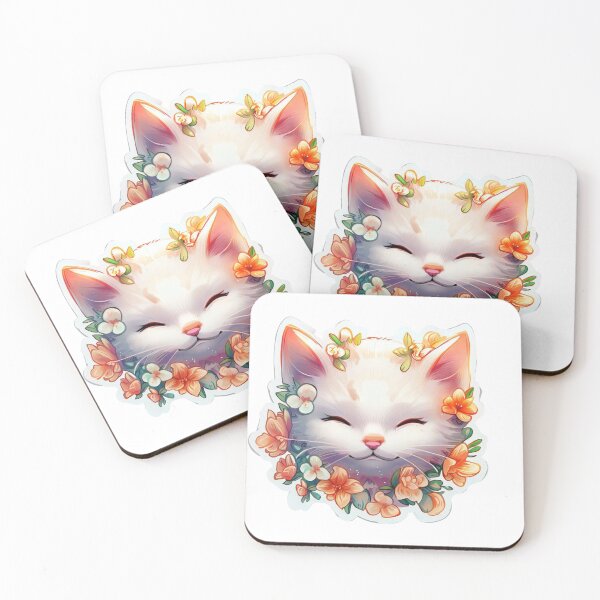 Item preview, Cute Kitty Digital Art Sticker no background designed and sold by teespedia.