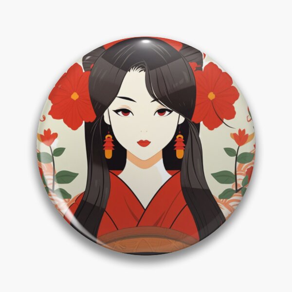Item preview, Japanese geisha with flower garden designed and sold by Pflugart.