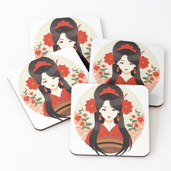 Item preview, Japanese geisha with flower garden designed and sold by Pflugart.