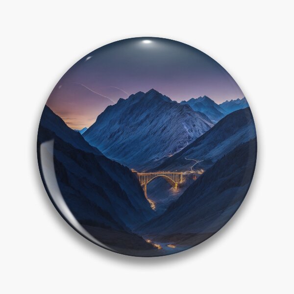 Item preview, Cable Wires Holding the Bridge Up and Connecting It to the Mountains on Either Side, Ai Generated Art designed and sold by AiGens.