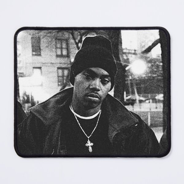 Item preview, Nasir Rapper Black And White designed and sold by TopThreadTrove.