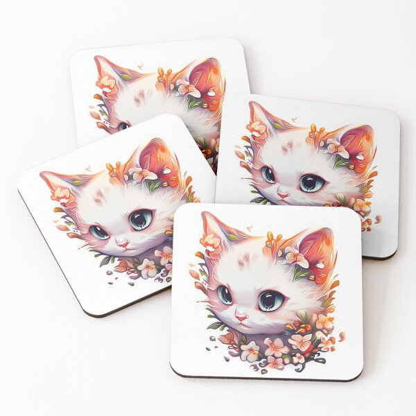 Item preview, Cute Kitty Digital Art Sticker no background designed and sold by teespedia.