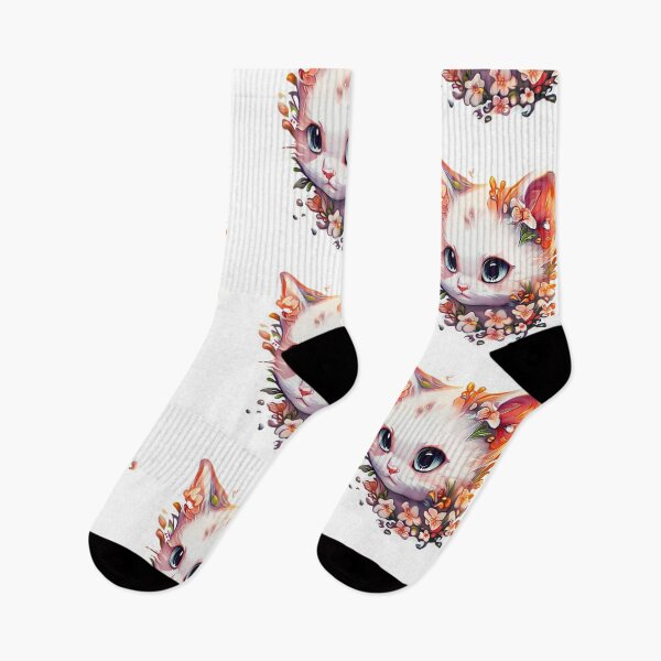 Item preview, Cute Kitty Digital Art Sticker no background designed and sold by teespedia.