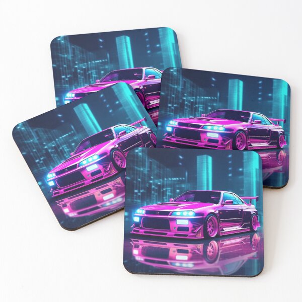 Item preview,  Vaporwave  Nissan Skyline GT-R R34 designed and sold by hyderchristina.