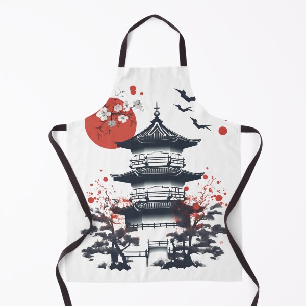 Item preview, Japanese landscape with pagoda designed and sold by Pflugart.