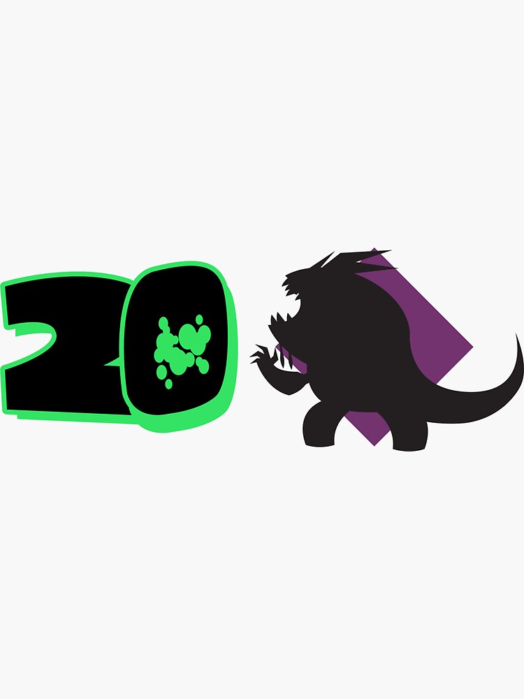 Ben 10 # 20 - Spitter (Black) Sticker for Sale by Bluefooted