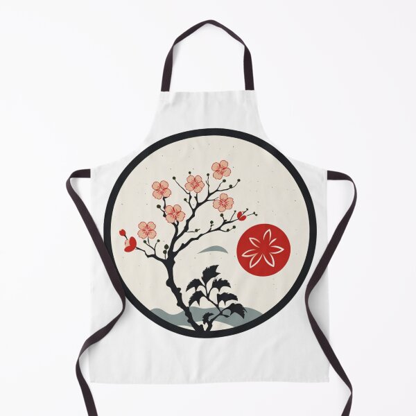 Item preview, Japanese landscape with blossoming cherry branch designed and sold by Pflugart.