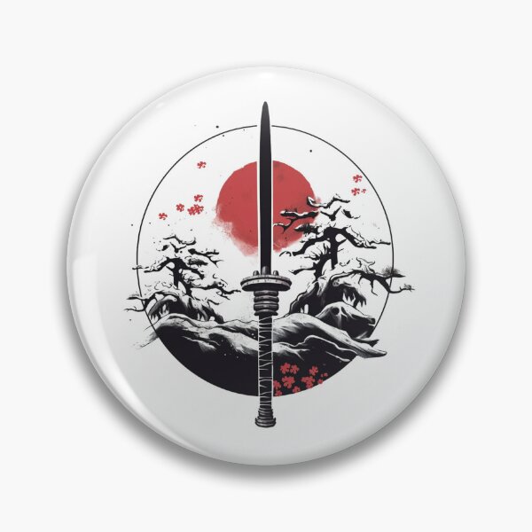 Item preview, Japanese landscape with katana designed and sold by Pflugart.