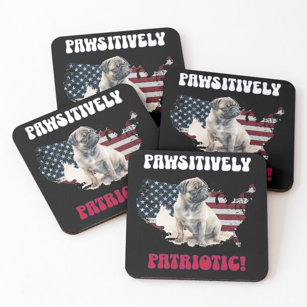 Item preview, 4th of July Independence Day Patriotic Pug Funny Design for Dog Lovers designed and sold by EndlessDoodles.