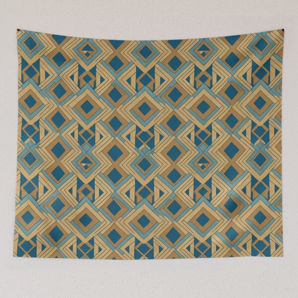 Item preview, Geometric Batik-Inspired Tile - Fusion of Art and Pattern Design designed and sold by cocomikozza.