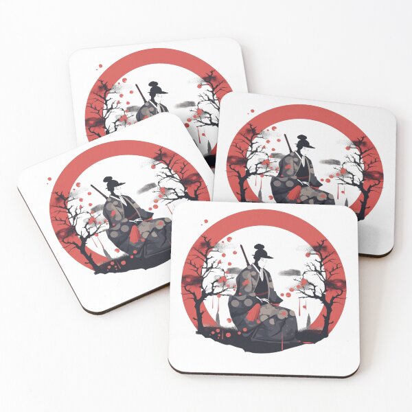 Item preview, Japanese landscape with samurai designed and sold by Pflugart.
