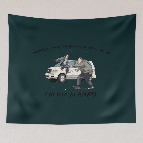 Item preview, Make Me Wanna Kick A Fat Kid At KMart Sticker  designed and sold by yayayoyog.