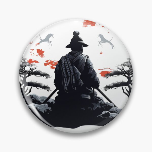 Item preview, Japanese landscape with samurai designed and sold by Pflugart.