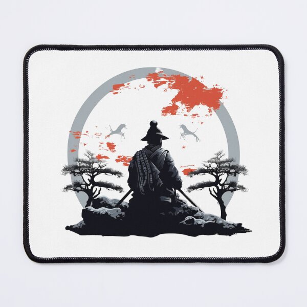 Item preview, Japanese landscape with samurai designed and sold by Pflugart.