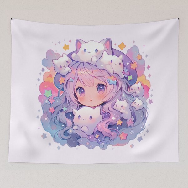 Item preview, Cute Kawaii Pastel Kitty Witch designed and sold by PastelMagic.