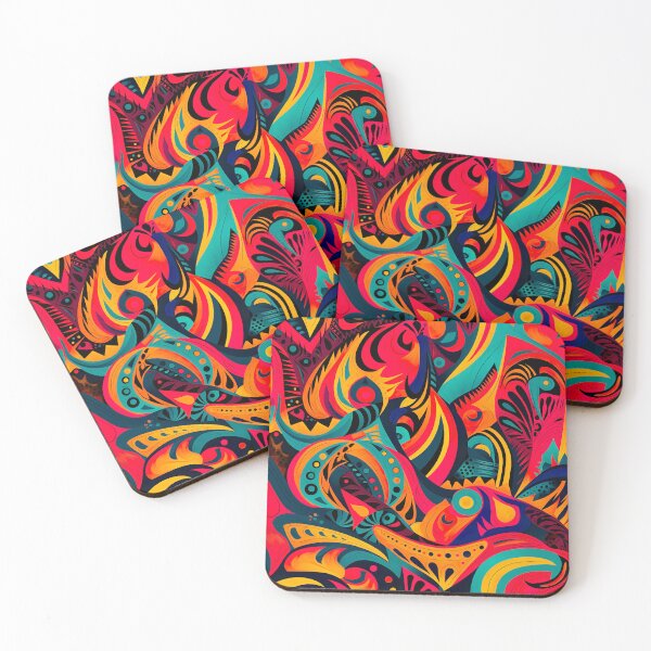 Item preview, Bold color-clash pattern designed and sold by miss-keysmash.