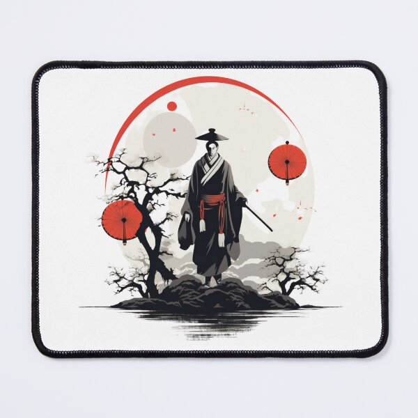 Item preview, Japanese landscape with samurai designed and sold by Pflugart.