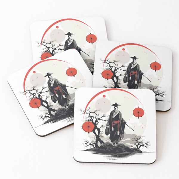 Item preview, Japanese landscape with samurai designed and sold by Pflugart.