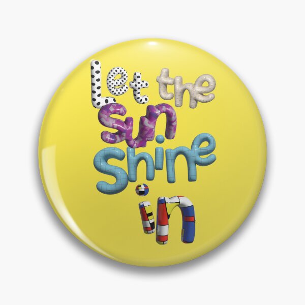 Artikelvorschau, Let the sun shine in, bunte 3D Buchstaben, Motivation entworfen und verkauft von utaart.