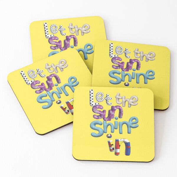 Item preview, Let the sun shine in, colorful 3D letters, motivation designed and sold by utaart.
