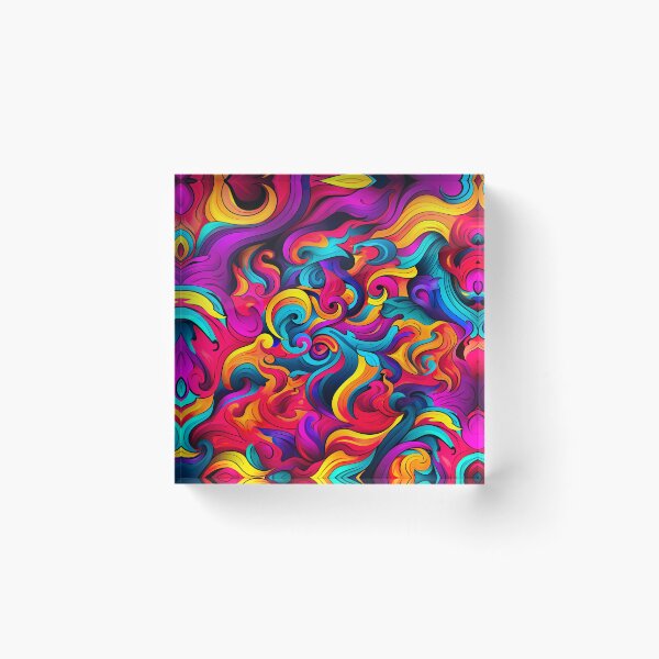 Item preview, Bold color-clash pattern - swirls designed and sold by miss-keysmash.