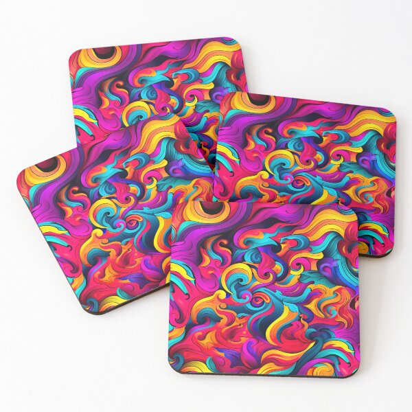 Item preview, Bold color-clash pattern - swirls designed and sold by miss-keysmash.