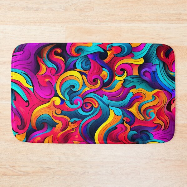 Item preview, Bold color-clash pattern - swirls designed and sold by miss-keysmash.
