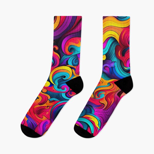 Item preview, Bold color-clash pattern - swirls designed and sold by miss-keysmash.