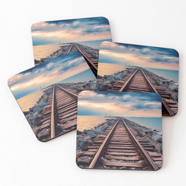 Item preview, Futuristic modern of railroad tracks designed and sold by Gabi.Media.