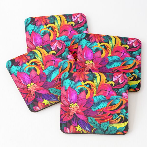 Item preview, Bold color-clash pattern - flower designed and sold by miss-keysmash.