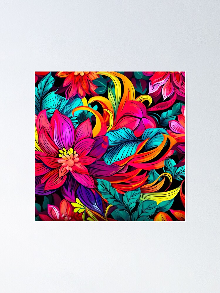 Colour Clash アートブック Colour Clash アートブック Bold color-clash pattern - flower