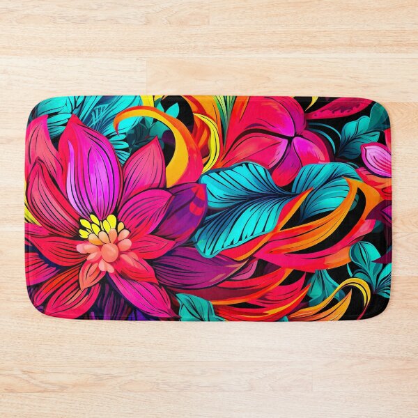 Item preview, Bold color-clash pattern - flower designed and sold by miss-keysmash.
