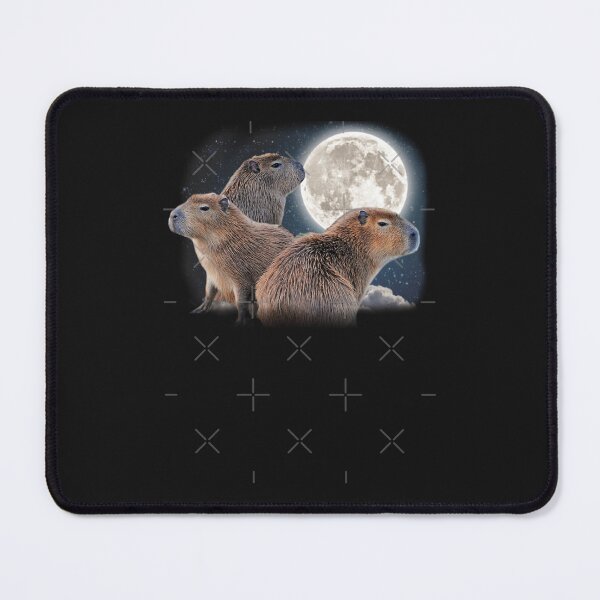 Item preview, Three Capybaras and Moon Funny Capybara Humor Parody designed and sold by AubreyWollerJ.