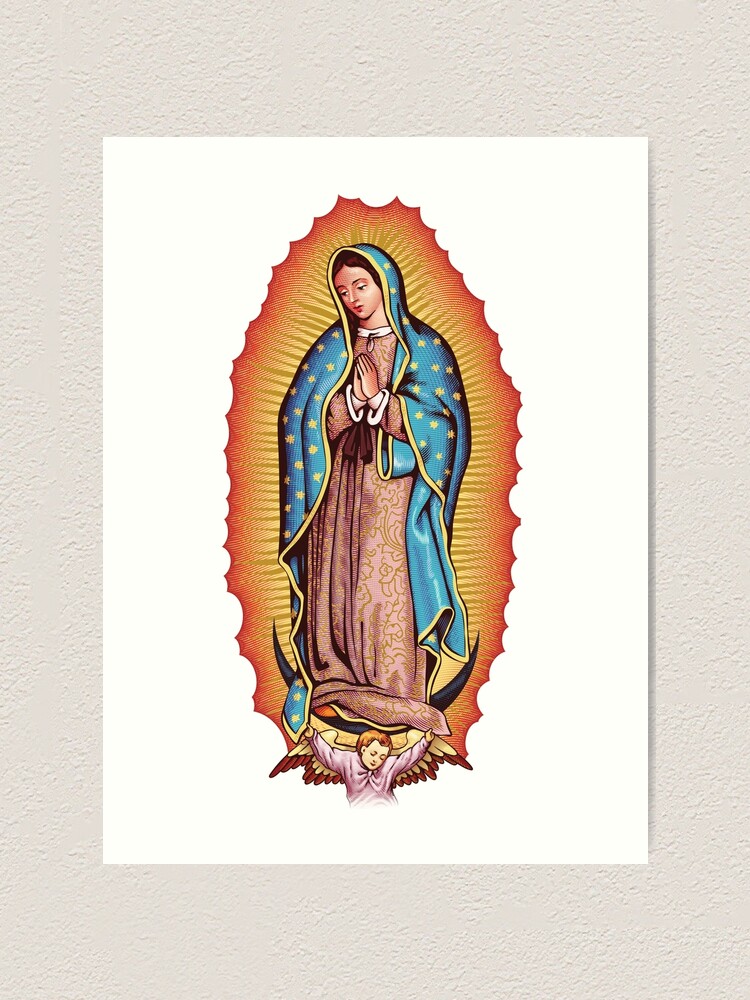 our-lady-of-guadalupe-virgin-mary-art-print-for-sale-by-beltschazar-redbubble for Free Printable Pictures Of Our Lady Of Guadalupe Our Lady of Guadalupe Virgin Mary