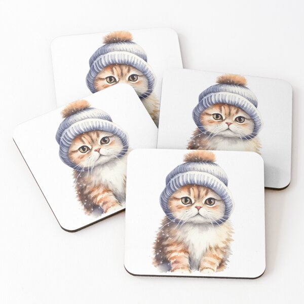 Item preview, cat with beanie designed and sold by Ayothaya.