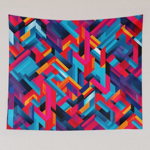Item preview, Bold color-clash pattern designed and sold by miss-keysmash.