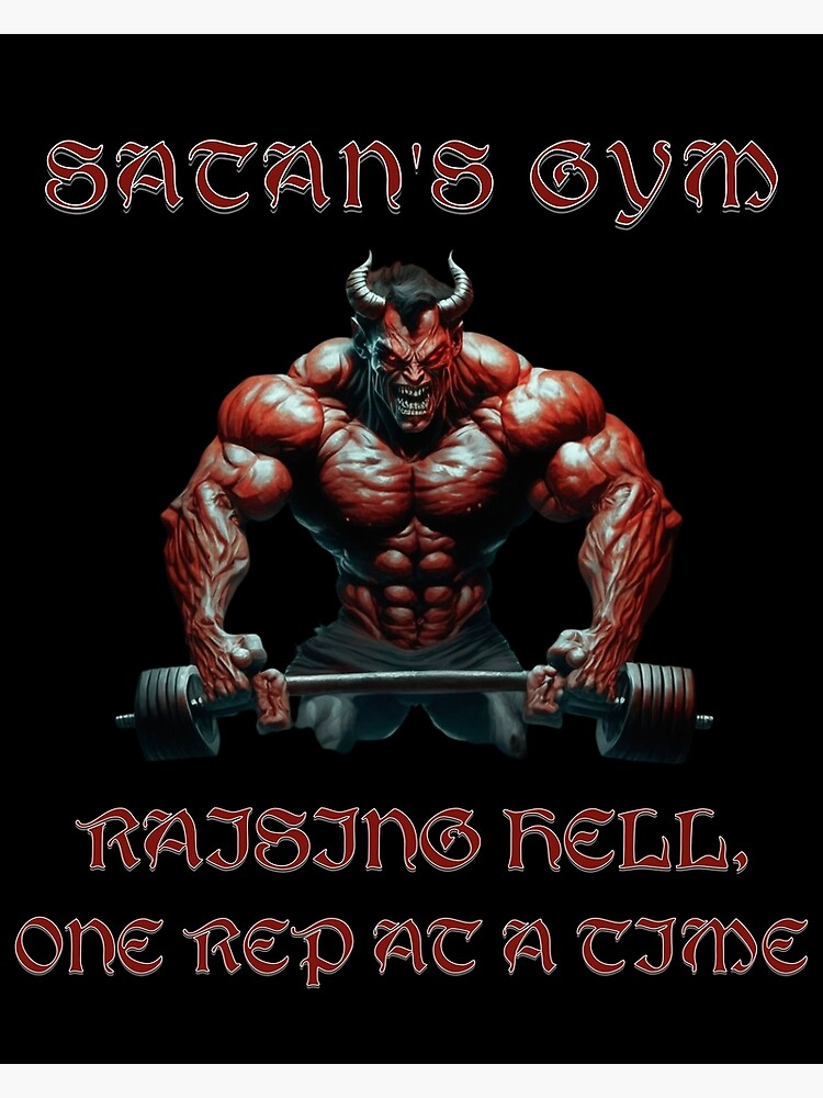 Satan's Gym Funny Black Metal Design for Gym Rats | Poster