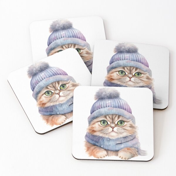 Item preview, cat with beanie designed and sold by Ayothaya.