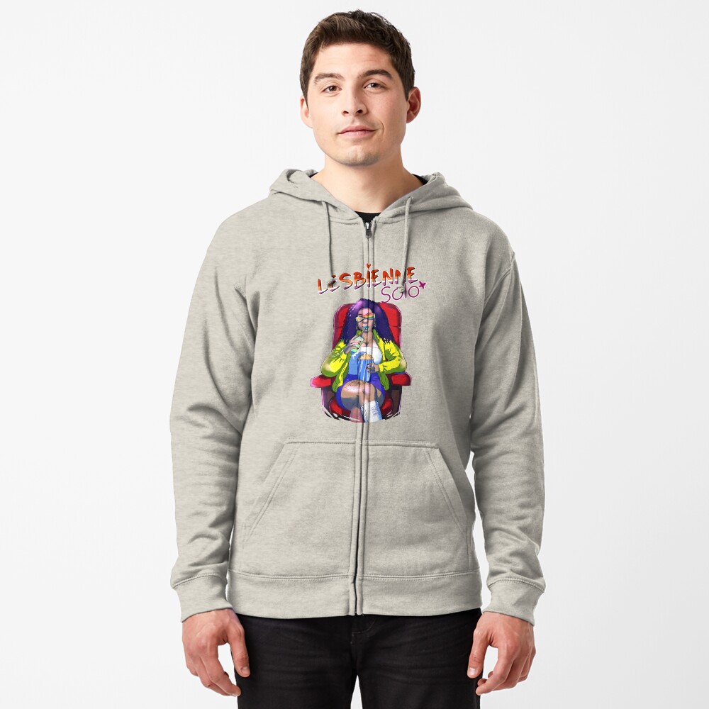 Aperçu de l'œuvre Veste zippée à capuche créée et vendue par Reine-Dibussi.