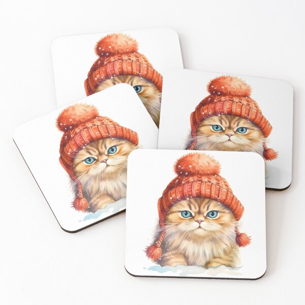 Item preview, cat with beanie designed and sold by Ayothaya.