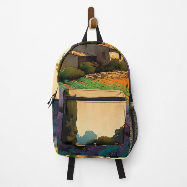 Item preview, Riviera landscape painting in the style of an oil painting designed and sold by Pflugart.