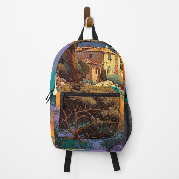 Item preview, Riviera landscape painting in the style of an oil painting designed and sold by Pflugart.