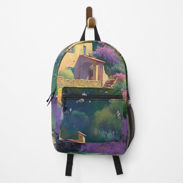 Item preview, Riviera landscape painting in the style of an oil painting designed and sold by Pflugart.