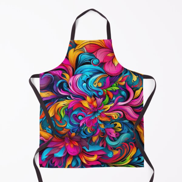Item preview, Bold color-clash pattern - swirls and flowers designed and sold by miss-keysmash.