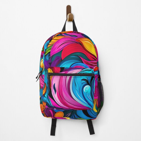 Item preview, Bold color-clash pattern - flower and swirl designed and sold by miss-keysmash.