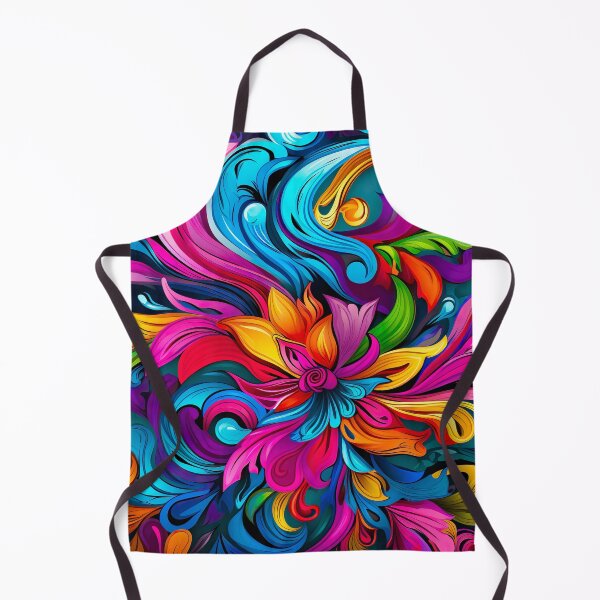 Item preview, Bold color-clash pattern - flower and swirl designed and sold by miss-keysmash.