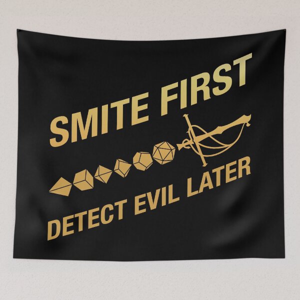 Item preview, Smite First Detect Evil Later Funny Paladin designed and sold by pixeptional.