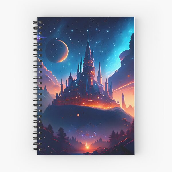 Item preview, Enchanted castle under a starry forest sky designed and sold by byaz3.